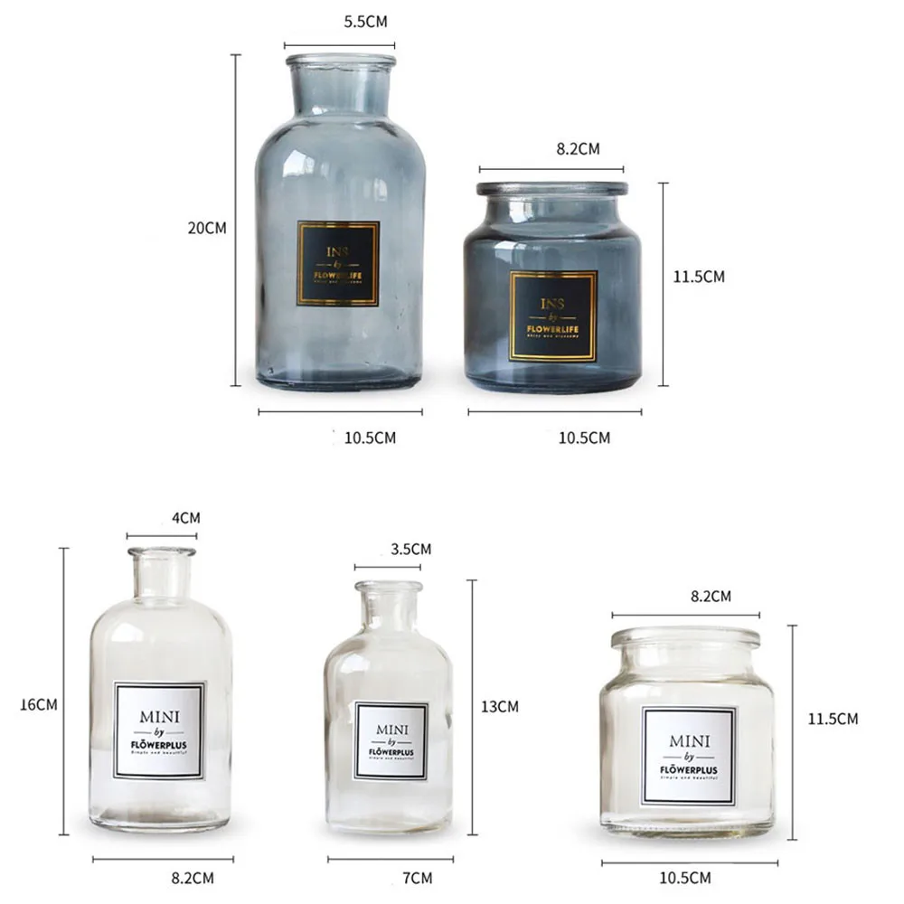 Скандинавский шик серая стеклянная банка для хранения скандинавский