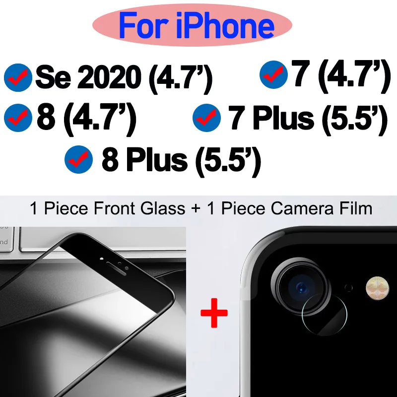Стекло для Iphone Se 2020 защита экрана Se2 2 Iphonese 7 8 Plus Se2020 Flim Len Temper Glas Armor Iphone7 plus 7plus 2020se |