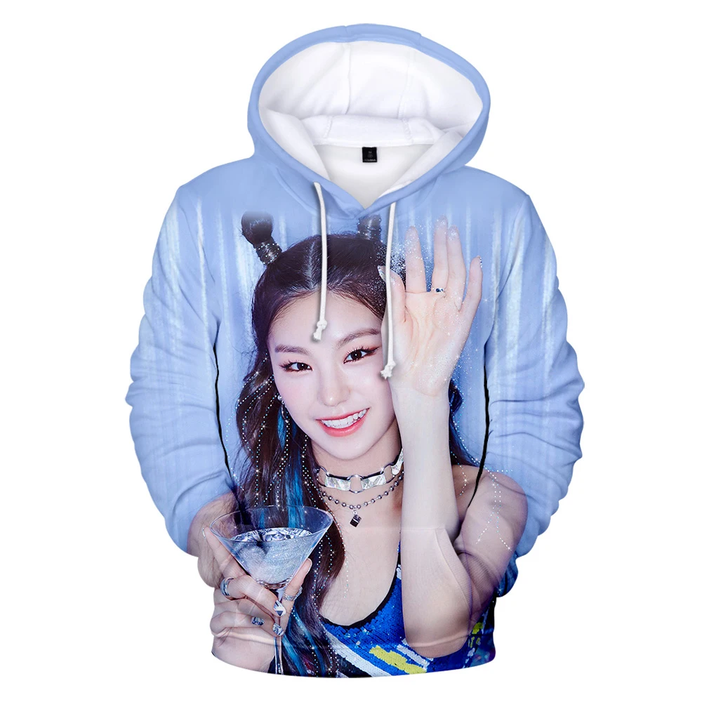 

Простые и красивые толстовки ITZY 3D для женщин/мужчин Kpop Harajuku уличная одежда повседневные толстовки певицы ITZY для девочек