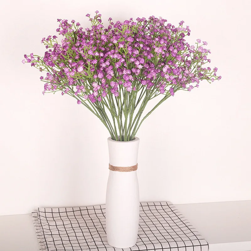 

1pc Artificial Baby's Breath Flower Gypsophila Fake Silicone plant for Wedding Home Hotel Party Decoration 4 Colors