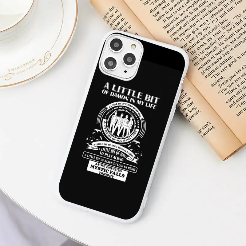 

the Vampire Diaries tv Phone Case Candy Color White for iPhone 11 pro XS MAX 8 7 6 6S Plus X 5S SE 2020 XR