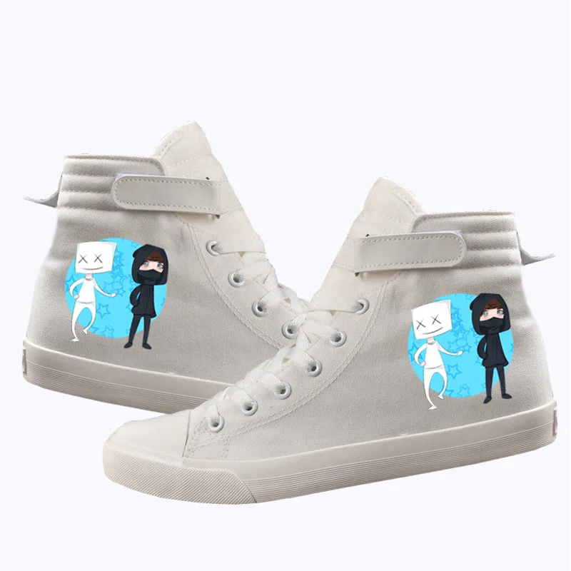 

Marshmallow Newest Canvas shoes Women Men Sneakers Cosplay Casual Shoes Teenagers Boys and Girls Sports Shoes Black/white Color