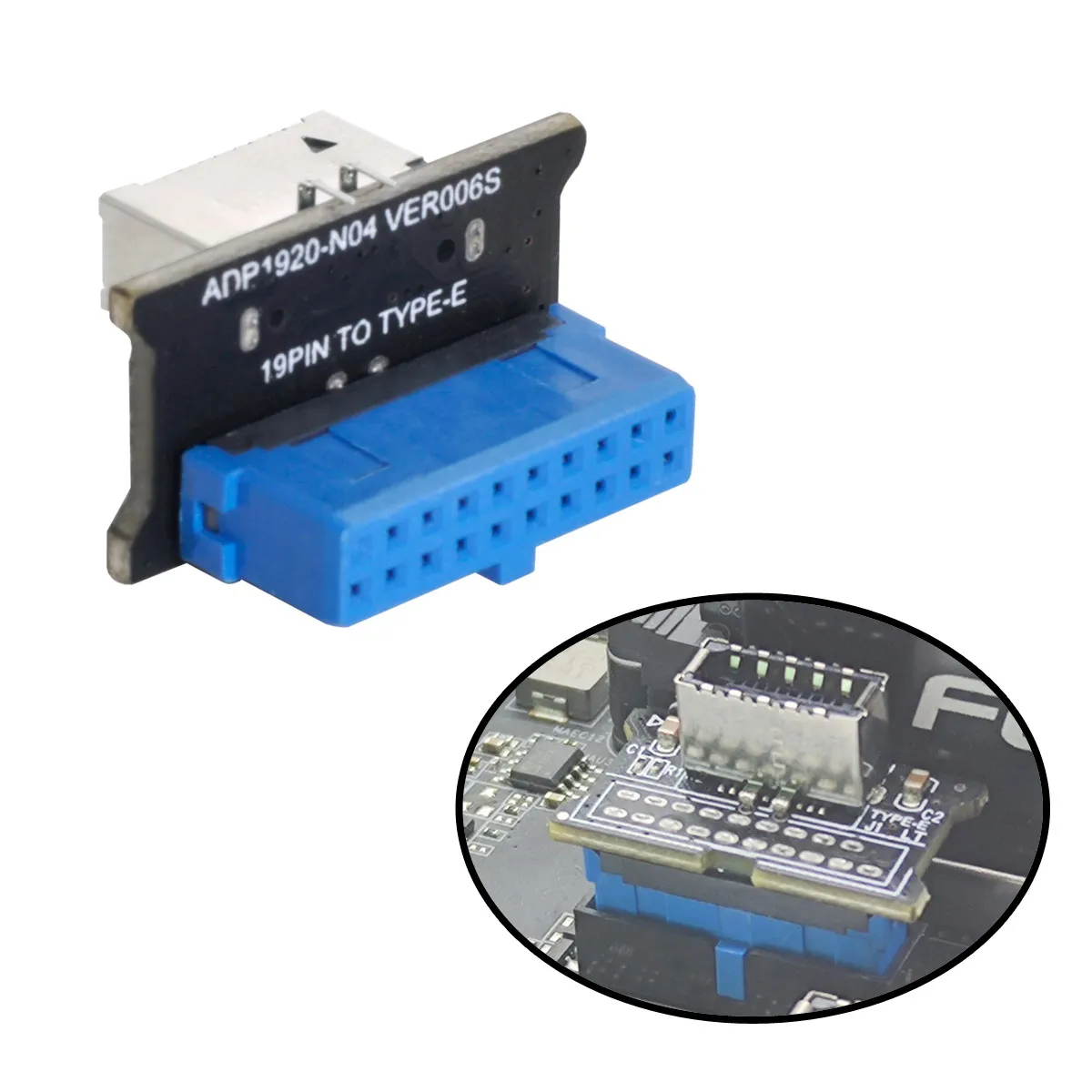 CY вертикальный USB 3 1 разъем для передней панели с ключом A Type E к 0 20pin штыревой