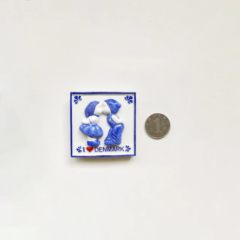 Дорожный магнит на холодильник 3D полимерный магнитный украшение для дома Дания