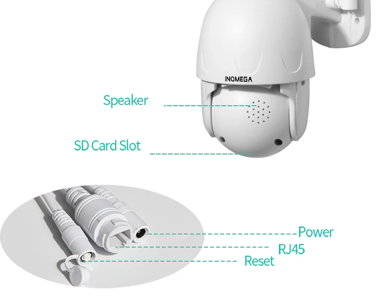 INQMEGA 1 дюйм облако 1080P PTZ скорость купольная Wifi камера наружная 2MP авто-отслеживающая камера беспроводная камера домашнее наблюдение IP Cam