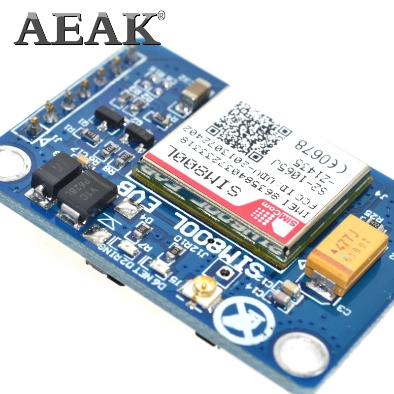Беспроводной GSM GPRS модуль AEAK SIM800L V2.0 5 В четырехдиапазонный с антенной и кабелем|gprs