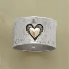 Винтажные обручальные кольца с сердцем для женщин, массивное женское кольцо, оптовая продажа, ювелирные аксессуары, подарки для женщин