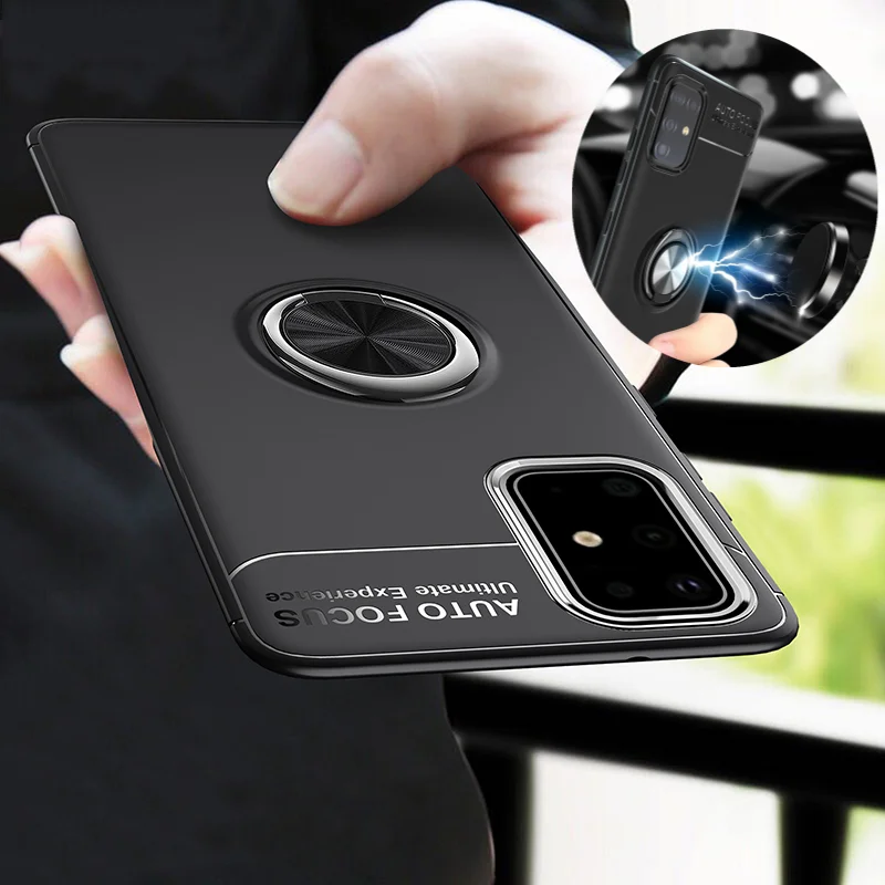 Роскошный армированный металлический чехол для Samsung Galaxy M31S магнитный с
