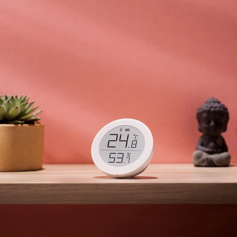 MIJIA QINGPING ЦИФРОВОЙ БЛЮТУЗ ТЕРМОМЕТР ГИГРОМЕТР 0~50 ЭЛЕКТРОННЫЙ ЧЕРНО-БЕЛЫЙ ЭКРАН 30 ДНЕЙ АВТОМАТИЧЕСКАЯ ЗАПИСЬ С ПРИЛОЖЕНИЕМ.