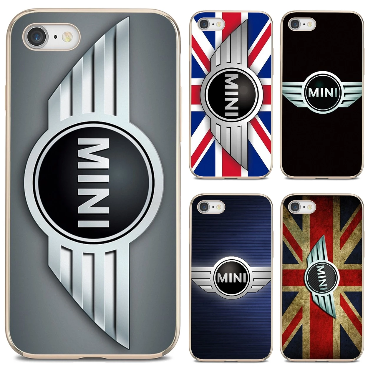 

For iPhone 10 11 12 13 Mini Pro 4S 5S SE 5C 6 6S 7 8 X XR XS Plus Max 2020 Soft TPU Covers UK mini cooper jcw logo Stripes Print