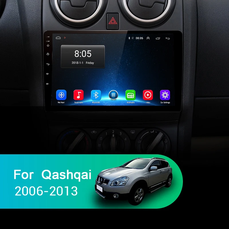 Автомобильный мультимедийный плеер LDZDSEE T1 Android 9 0 4 Гб + 64 ГБ DSP CarPlay GPS для Nissan Qashqai 1