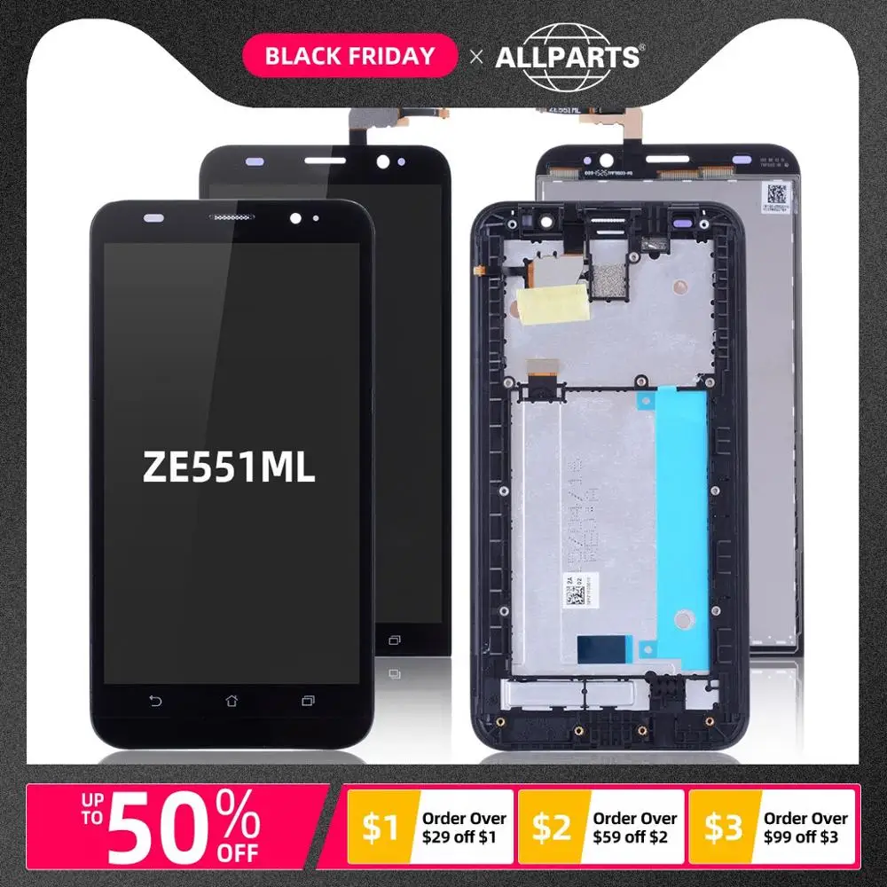 5 &quotдисплей для ASUS Zenfone 2 ZE551ML рамка сенсорного ЖК экрана Z00AD Замена дисплея|Экраны