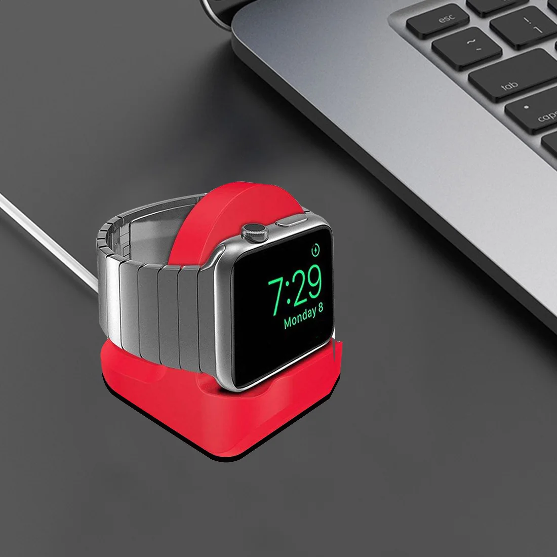 

Silicone Charge Stand Holder Station Dock for Apple Watch Series 1/2/3 42mm 38mm Charger Cable For iWatch Drop Shipping