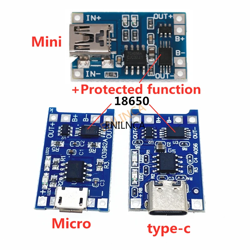 1 шт. 5 в а Micro USB 18650 Type-c литиевая батарея зарядная плата модуль зарядного