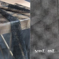 check hollow out pu mesh fabric black three dimensional space diy patches home crafts decor creative designer fabric 4742cm
