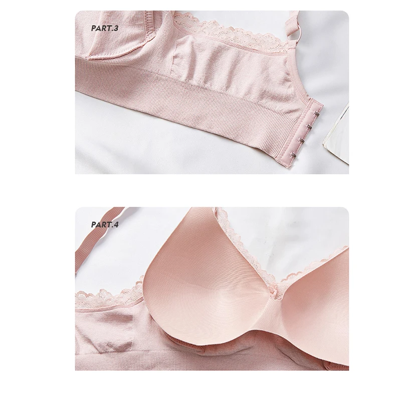 

Women Breastfeeding Underwear Mesh Hollow Maternity Bras Breathable Nursing Bra Anti-glare Pregnancy Postpartum Bra XXL 42/95