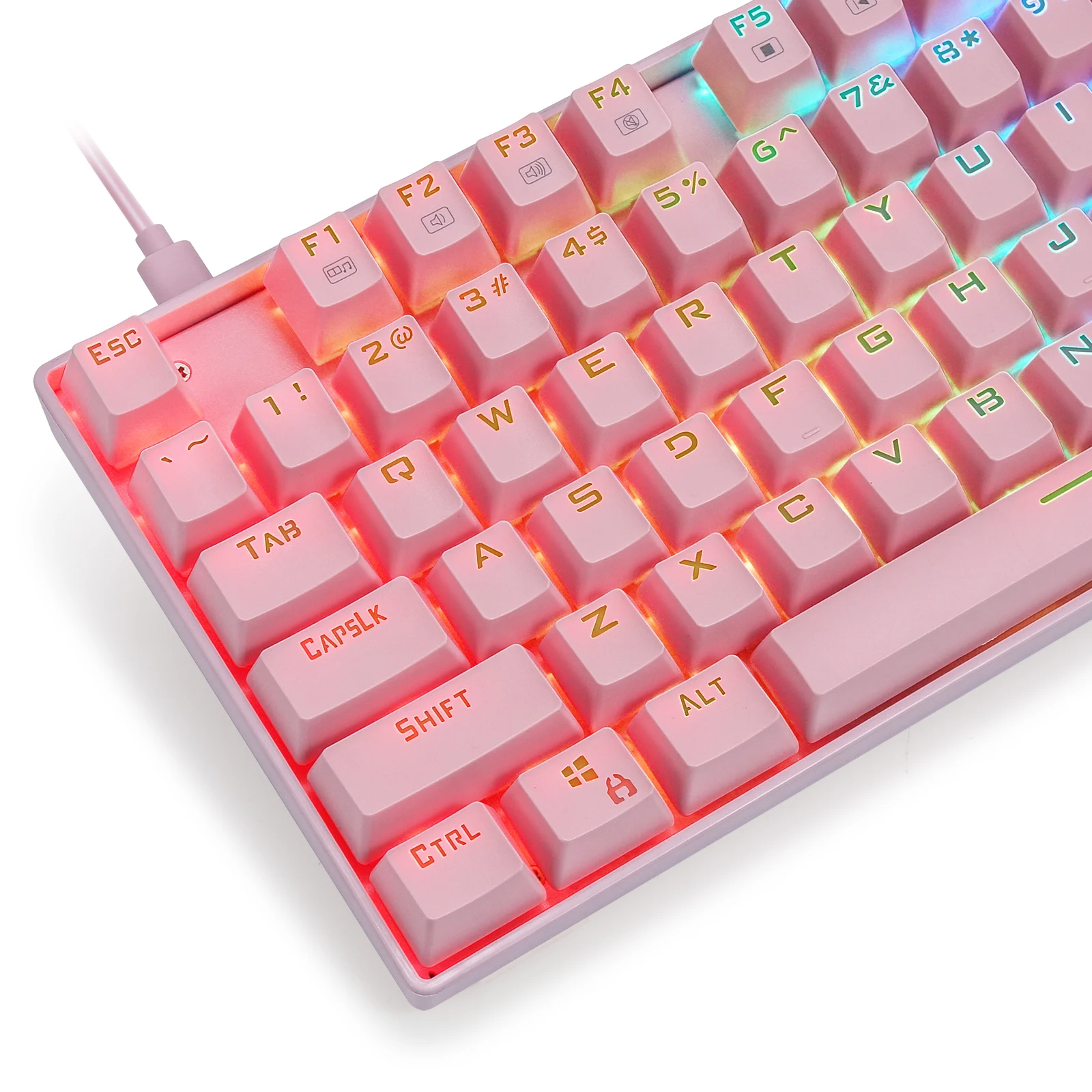 Проводная Механическая игровая клавиатура HUO JI E-YOOSO Pro TKL компактная 81 клавиша RGB с