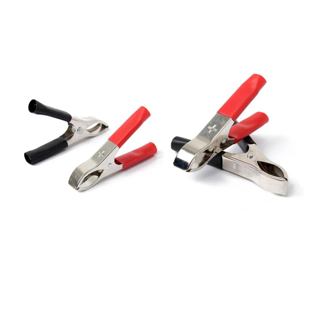 Insulated Crocodile Clips Plastic Handle Cable Lead Testing Metal Alligator Clamps 82mm | Автомобили и мотоциклы