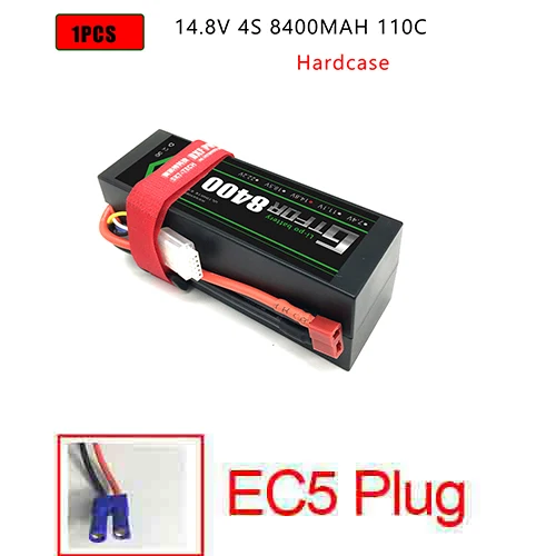 1PCS4S8400HARDEC5 DXF Lipo батарея 4S 8000mah 8400mah 14,8 V 110C 220C Hardcase для 1/8 1/10 масштаб Электрический радиоуправляемый Багги Truggy гусеничный автомобиль - Цвет: 1PCS4S8400HARDEC5