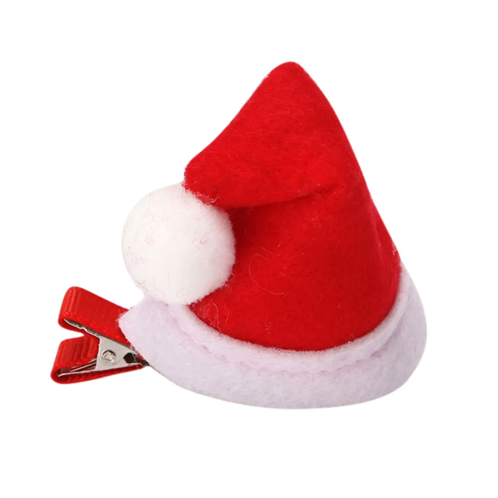 Прямая поставка Рождественская шляпа с блестками для маленьких девочек заколка