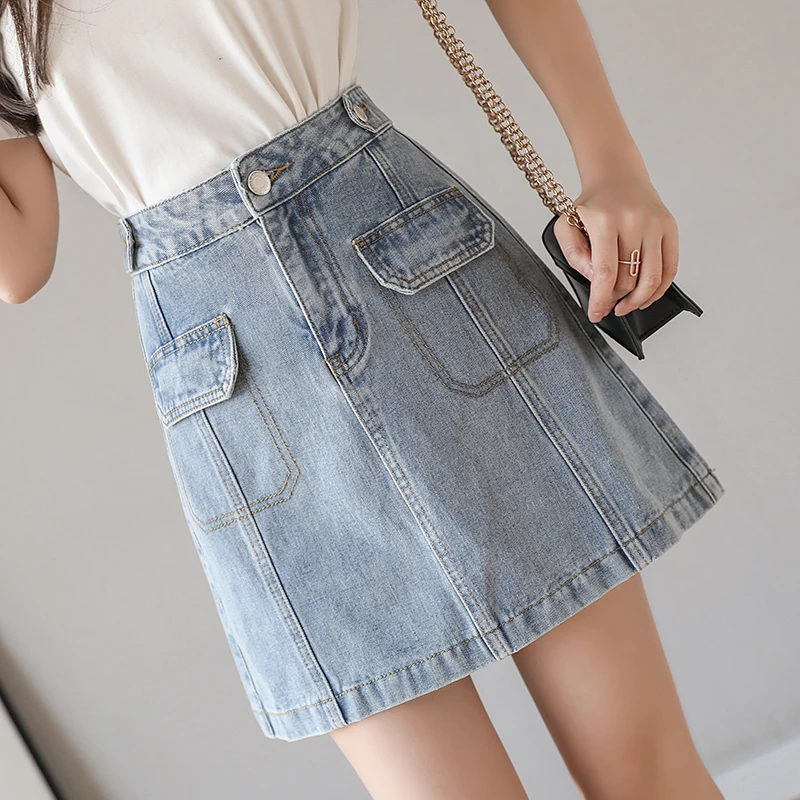 Soperwillton 2020 Новая женская уличная джинсовая юбка сезон: весна–лето мини пакет