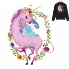 Патчи термоклейкие с милыми цветами, единорогом, животными