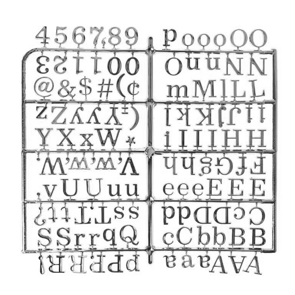 1 шт Золотые/Серебристые персонажи войлочные доски для писем доска для сообщений специальные персонажи слова для доски со сменными буквами