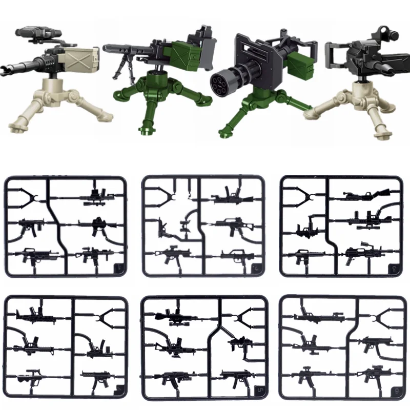 Серия военного оружия SWAT Force Soldier Arms Guns Gatlin строительные блоки для мотокросса WW2