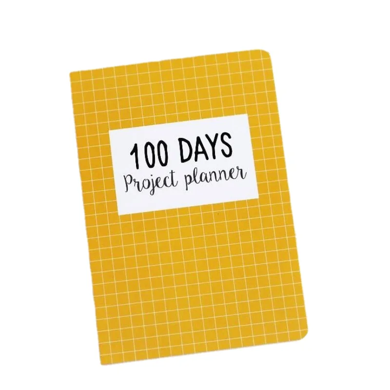 

"Grid World" 100 Days Project Planner Study Agenda Notebook Daily Scheduler Grid Papers Journal Stationery Gift