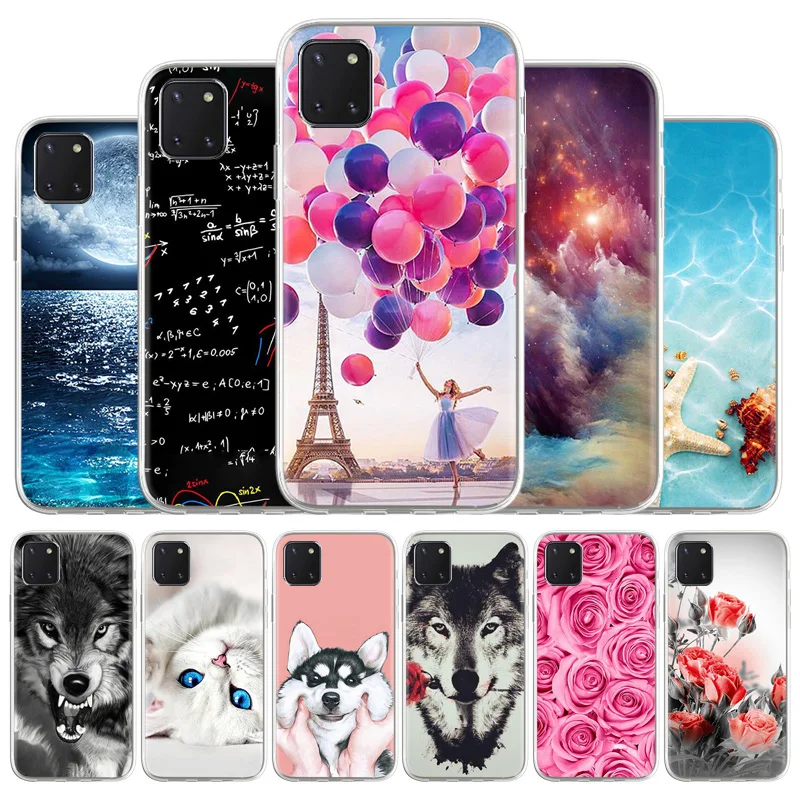

TPU Soft Sillione Case For Samsung A81 Case Cartoon Cover Fundas On Samsung Galaxy Note10 Lite M60s 6.7 inch Cat Bumper Capa
