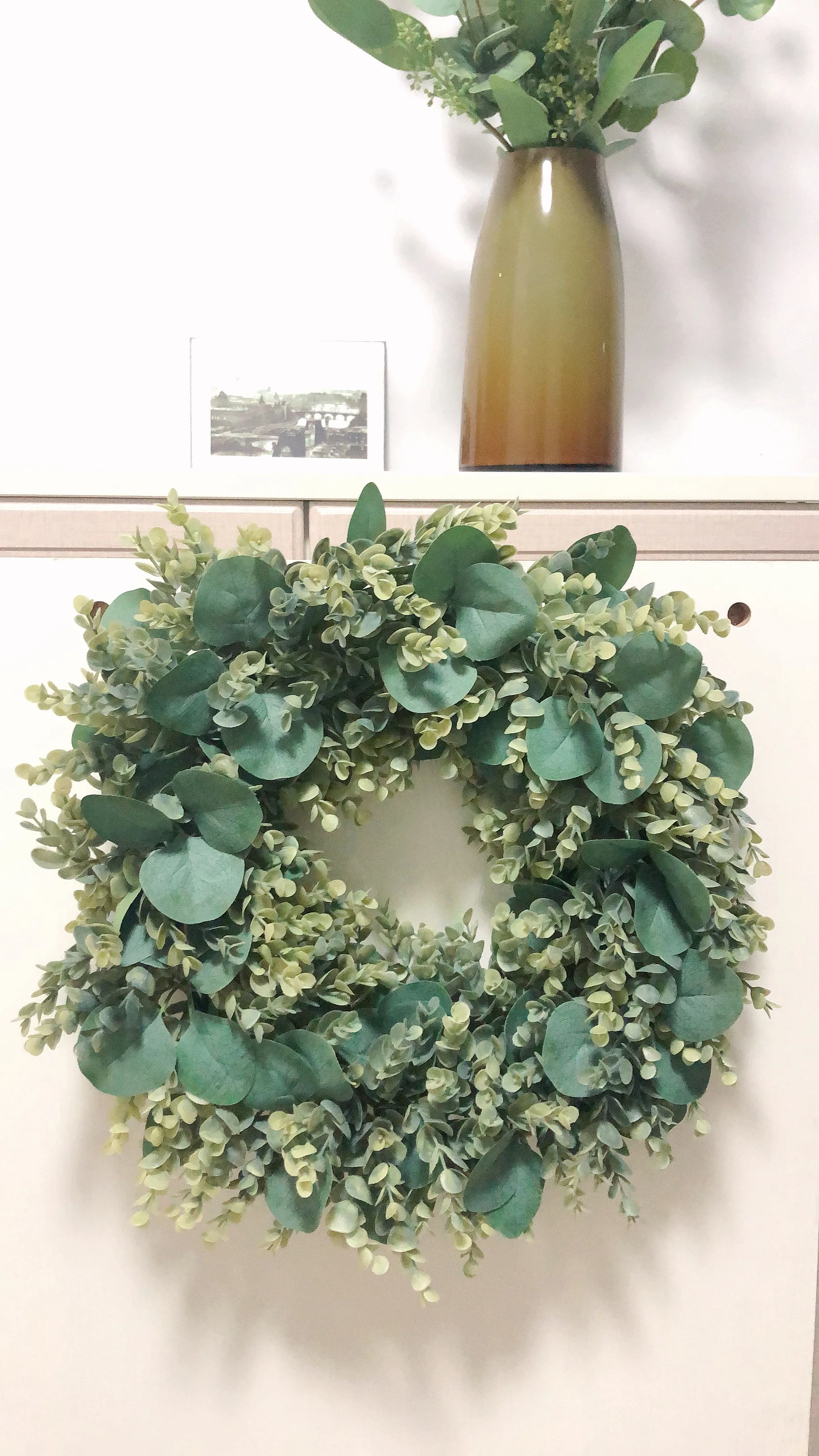 Украшение для дома и офиса зеленый венок в виде листьев новый дизайн 2020 | Дом сад