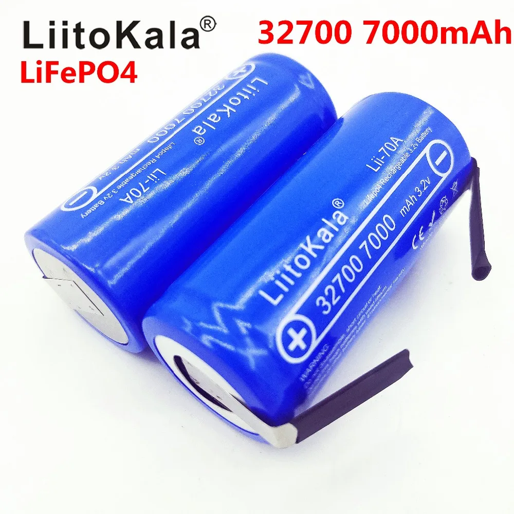 LiitoKala Lii-70A 32700 lifepo4 3.2v 7000mah 33A 55A weld strip for screwdriver battery electric bike powered+Nickel sheets | Электроника