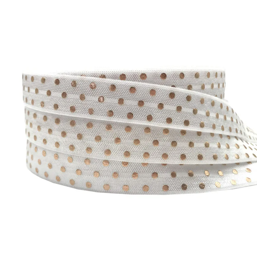 Набор из серебристого и золотого Фольга Pollka точка печати на голову эластичная