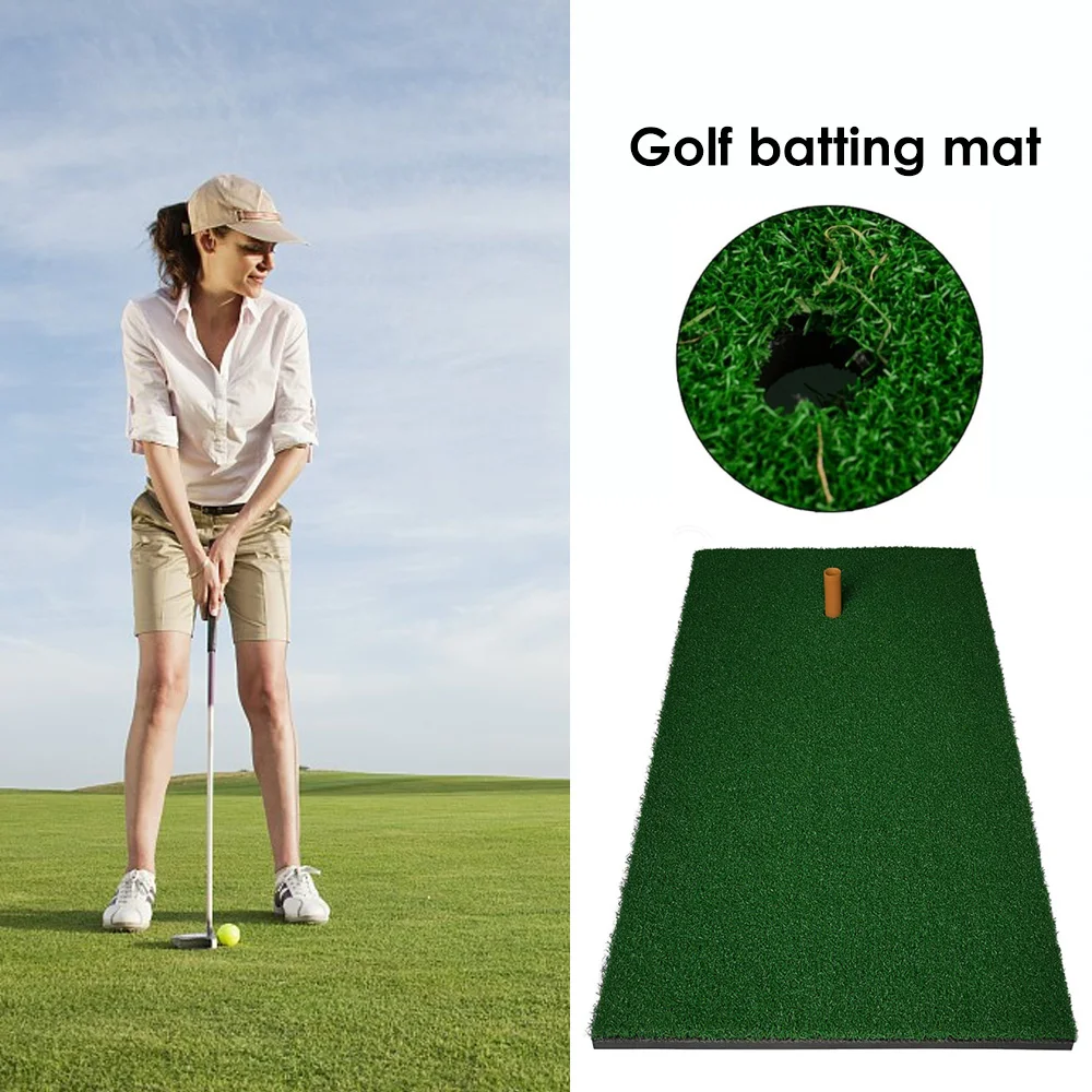 

NEW Golf Practice Grass Mat Indoor Training Hitting Pad Backyard With Rubber Tee Outdoor Mini Golf Training Aids Accessories