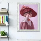 Алмазная живопись Sontonga 5D, алмазная вышивка сделай сам, стразы, алмазная Вышивка крестиком, Женский Герой шляпы