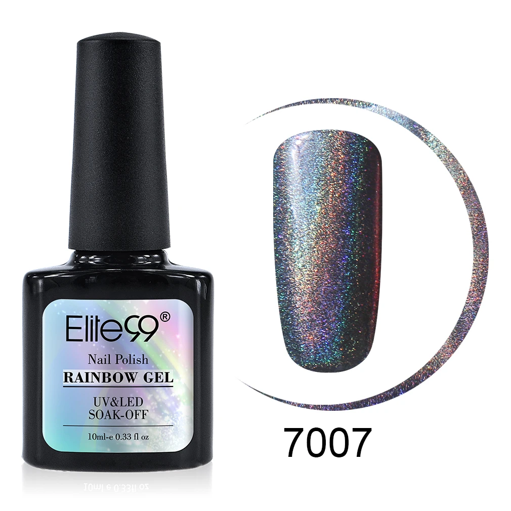 Elite99 10ml Rainbow Shimmer Nail Gel Polish Lacquer Soak off UV LED Vernis Semi Permanant Art Design Varnish | Красота и здоровье