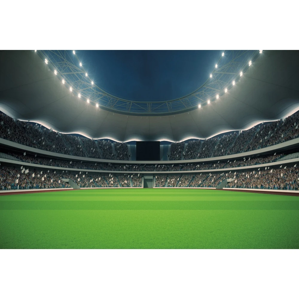 

Football Soccer Field Stadium Real Madrid Boy Birthday Party Backdrop Photography Background For Photo Studio Vinyl Photophone