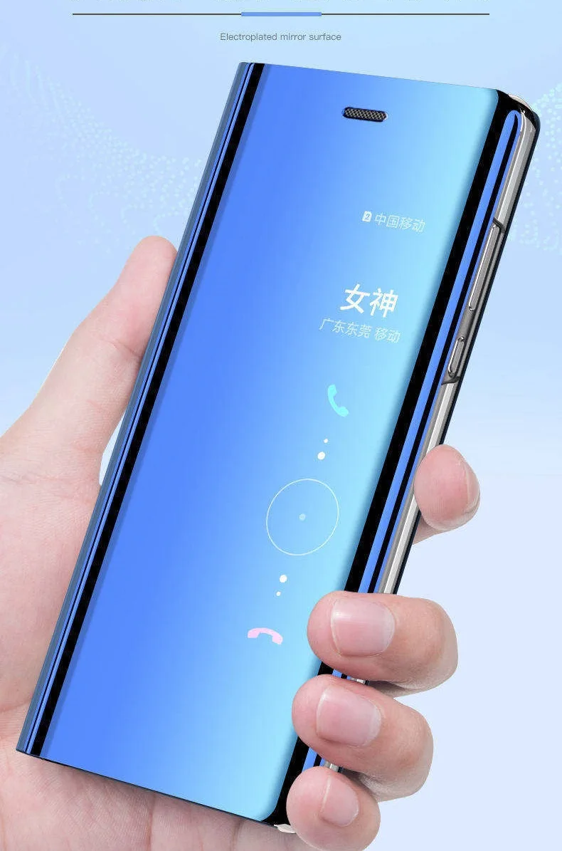 Умный зеркальный флип-чехол для huawei P30 P20 Pro P10 Lite, чехол для телефона huawei P9 P10 Plus, кожаный задний Чехол бант etui