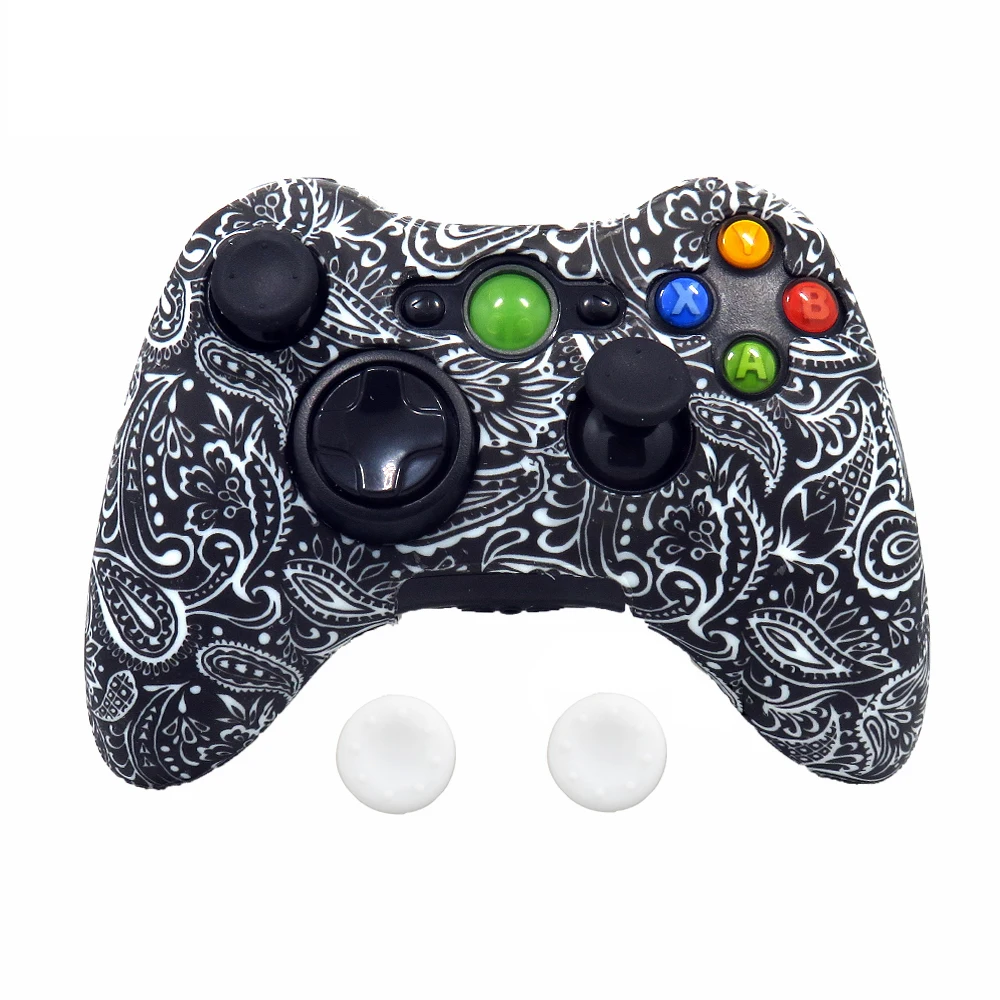 ZOMTOP защита для переноса воды с принтом кожи для Microsoft Xbox 360 проводной/беспроводной контроллер силиконовый чехол Крышка крышки