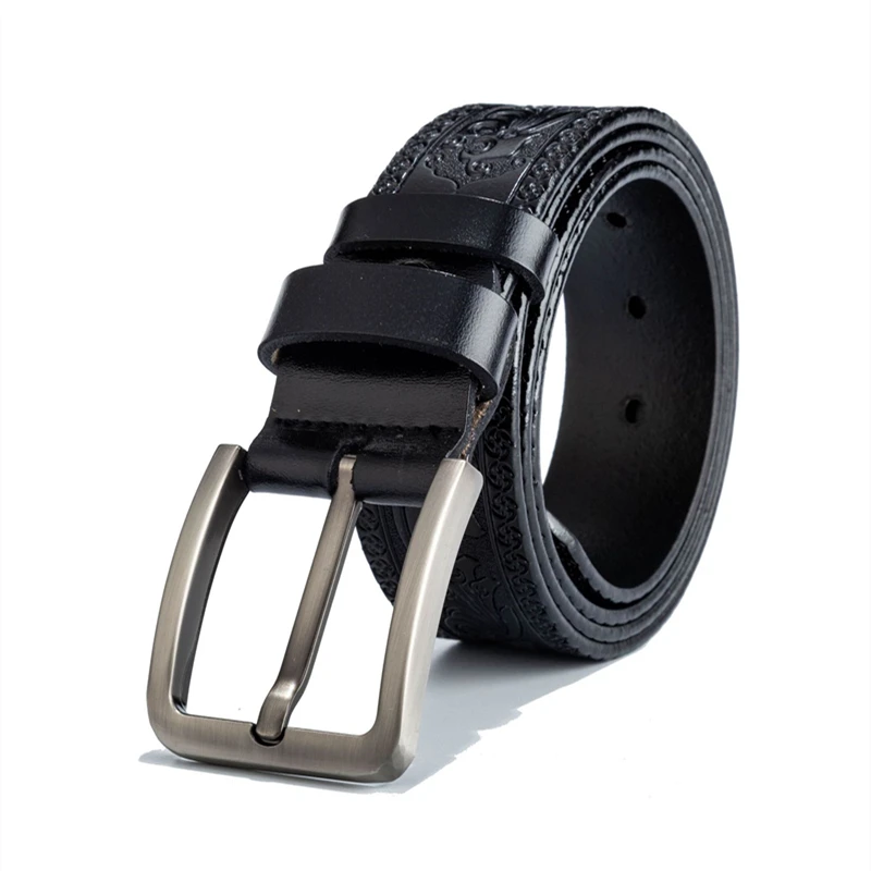 

JXQBSYDK Luxury Belts for Women High Quality Vintage Pattern Engraving DesignFemale Pin Buckle Fashion Leather Belts 2020