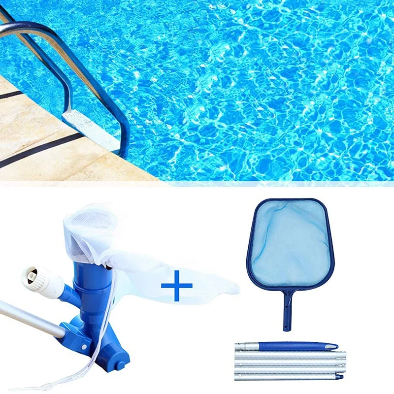 

Swimmer Pool Skimmer Set Kit Pool Vacuum Cleaner for Swimming Pool Maintenance Pond Fountain Cleaning, Leaves