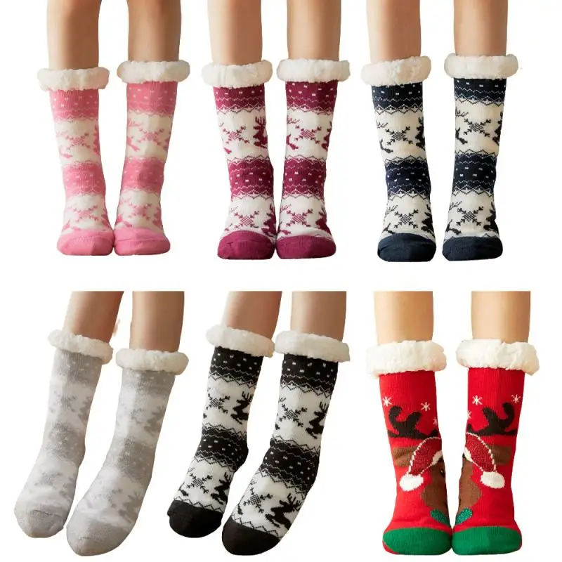 

2021 Thermal Socks Cozy Soft Plush Fluffy Fleece-lined Thick Warm Girls Lovely Kawaii Cozy Christmas Gifts Winter