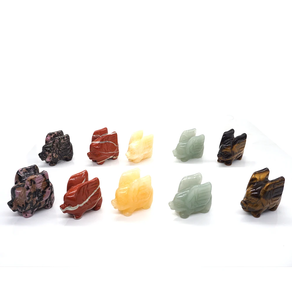 Статуя летающей свиньи 1 5 дюйма статуэтка из натурального камня ручной работы