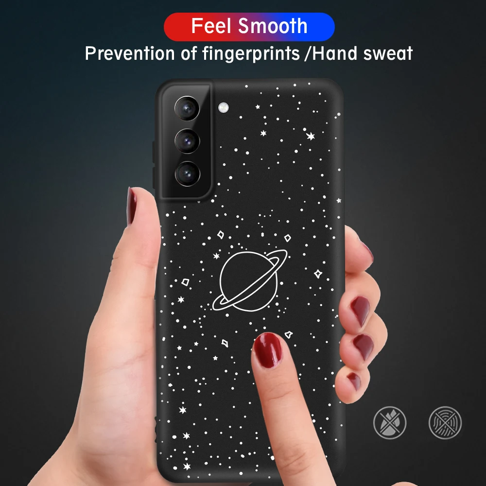 Силиконовый чехол с узором для Samsung Galaxy S21 Ultra Plus A42 M31 M31S S20 FE влюбленных звезда луна