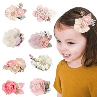 sweet cute children hairpins handmade solid simulation flower baby hair clips girls hairgrips child headdress accessories