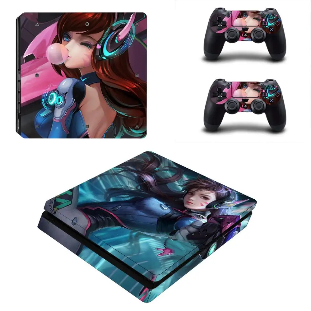 OW D. Va PS4 тонкие наклейки через часы PS 4 Play станция на кожу наклейка для playstation