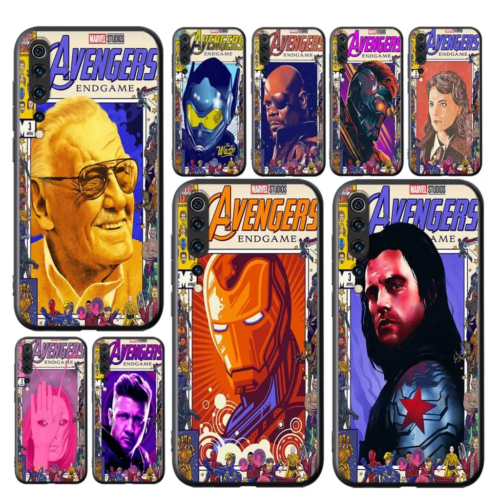 

Marvel Avengers Retro poster For Xiaomi Mi 11i 11 10T 10 9T 9 A3 8 Lite CC9 SE Note10 Lite Ultra Pro Soft Silicone Phone Case