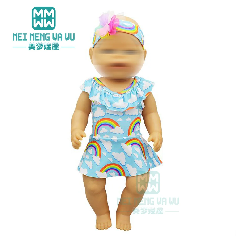 Детская Одежда для куклы 43 см аксессуары кукол новорожденных синяя плюс