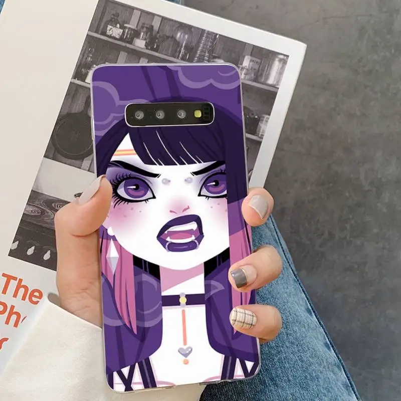 

Modern modern personalized Japanese girl Phone Case Samsung S10 S10lite 2019 S9 S9plus S8 S7 S6 S6edge S5 S4 transparent case