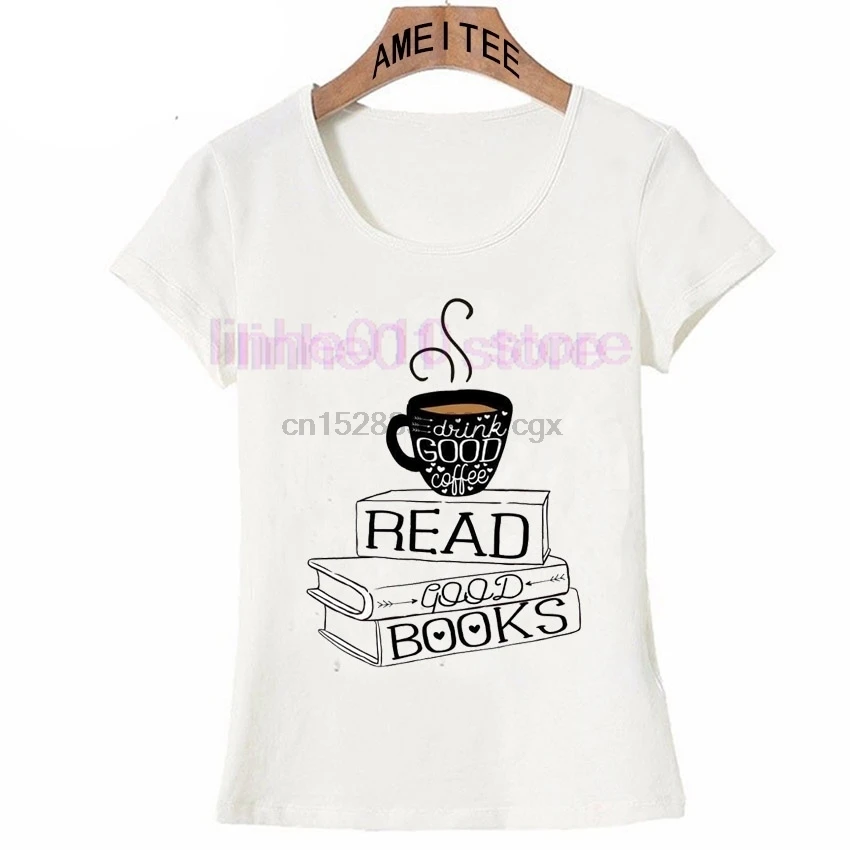 Футболка с надписью Drink Good coffee Read Books новинка 2019 летняя мужская футболка